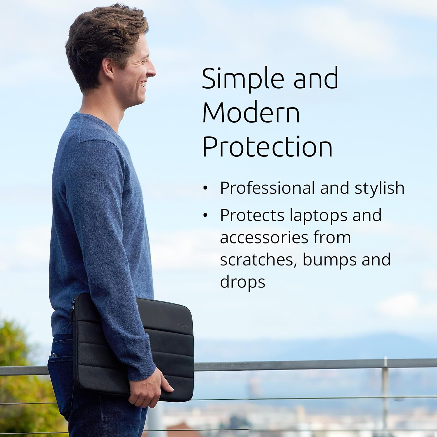 Kensington EQ 14" Laptop Sleeve - Protective with Internal Padded Compartment to Protect your Laptop or Tablet, Made from 58% Post-Consumer Recycled Polyester - for Devices Up to 14" (K60394WW