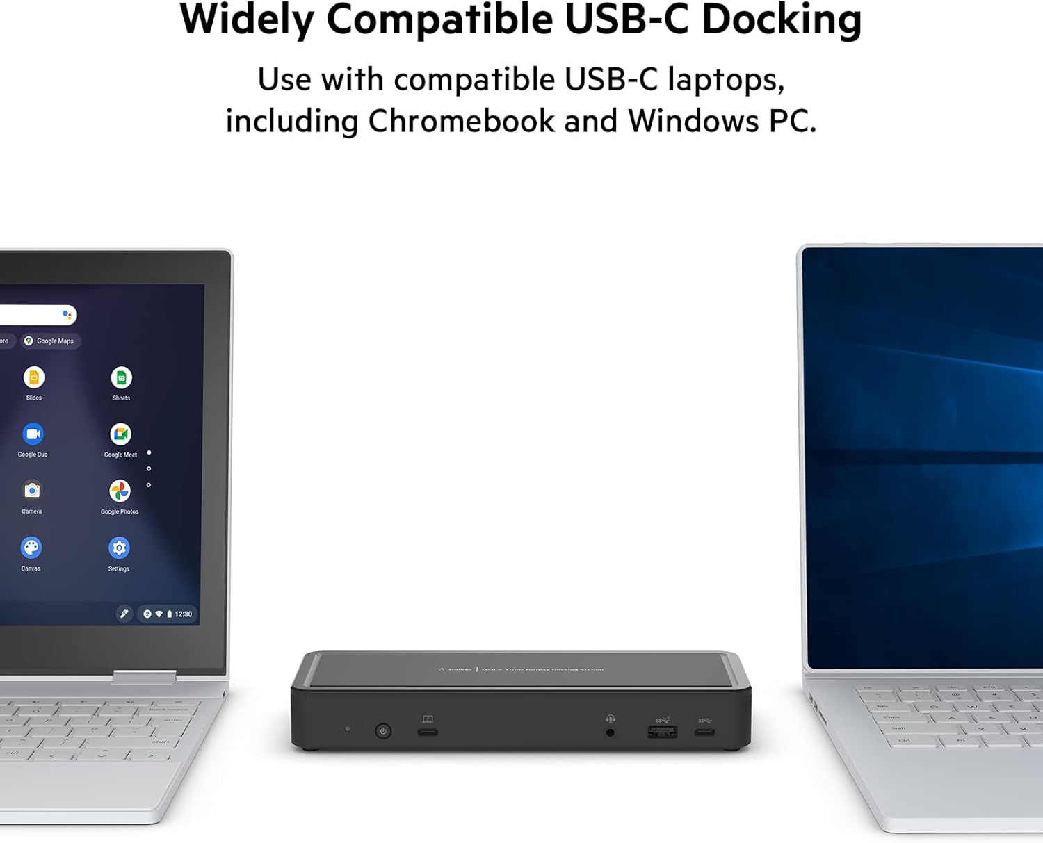 Belkin 14-port USB-C Docking Station, 65W Power Delivery, 4K Display, 2 HDMI Ports, 2 DisplayPort, 3 USB-C, 5 USB-A Ports, and 1 Gigabit Ethernet, USB-C Dock for Chromebook, Windows PCs, XPS and other