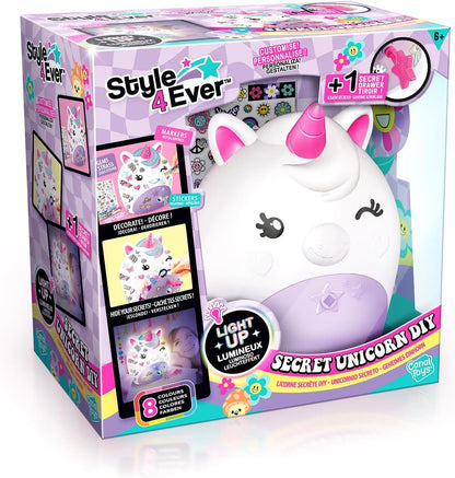 Canal Toys Style for Ever-Lampe Unicorn Figurine and Drawer Secret-OFG 301, White
