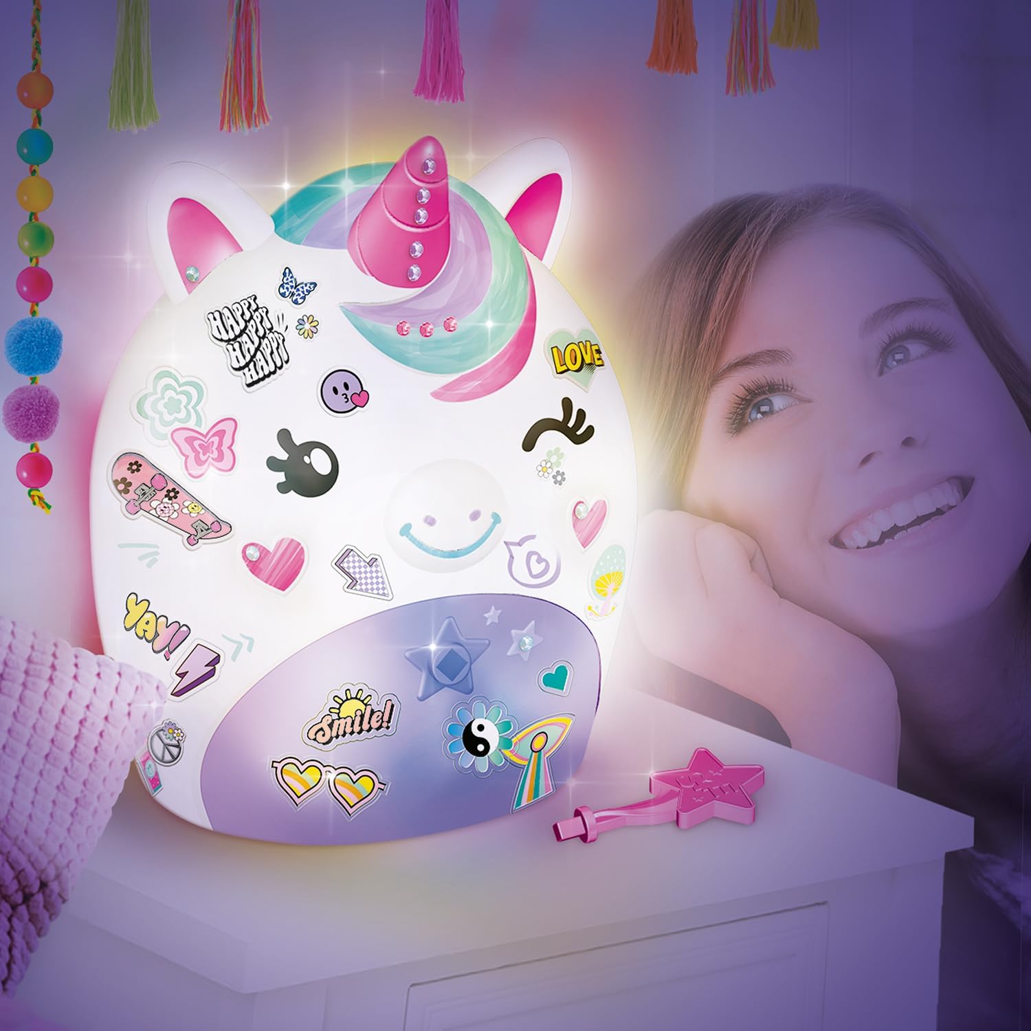 Canal Toys Style for Ever-Lampe Unicorn Figurine and Drawer Secret-OFG 301, White
