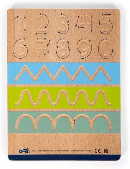 small foot Set di lavagnette Educate in Legno, Imparare a Scrivere con Esercizi, per Bambini dai 5 Anni, 12560, Colore Colorato