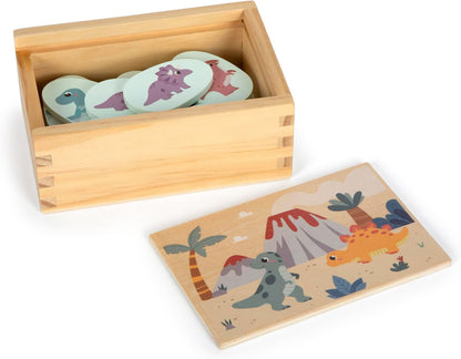 small foot Memory Dino, memory game made of FSC® 100%-certified wood, for kids aged 2+ years old, 12616