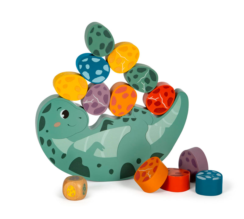 small foot Balancierspiel „Dino“, Stapelspiel aus FSC 100%-zertifiziertem Holz, für Kinder ab 3 Jahren, 12620