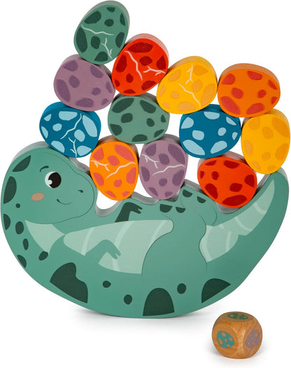 small foot Balancierspiel „Dino“, Stapelspiel aus FSC 100%-zertifiziertem Holz, für Kinder ab 3 Jahren, 12620
