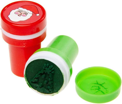 DUCKIEZ Christmas ink stamps. 6 designs in total, designs picked at random. Perfect party bag filler and kids gift. 60 pieces.