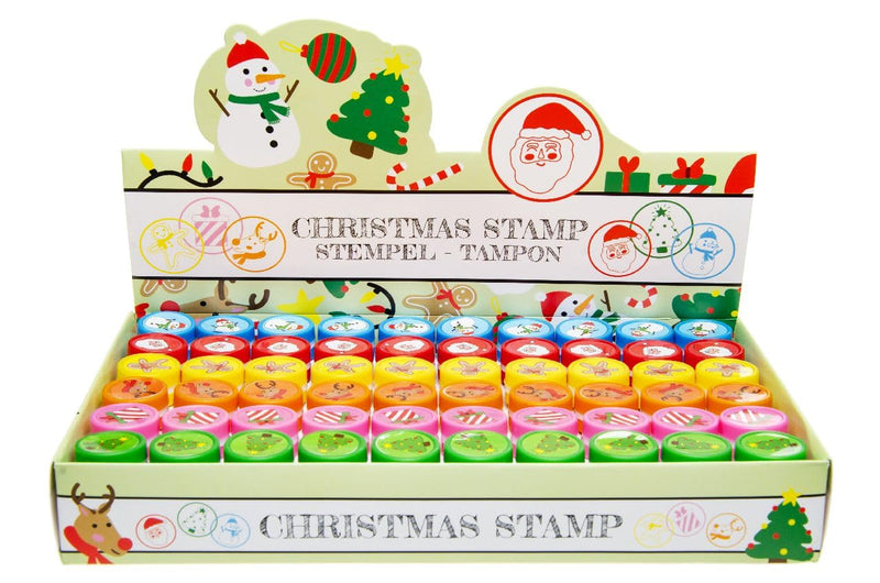 DUCKIEZ Christmas ink stamps. 6 designs in total, designs picked at random. Perfect party bag filler and kids gift. 60 pieces.