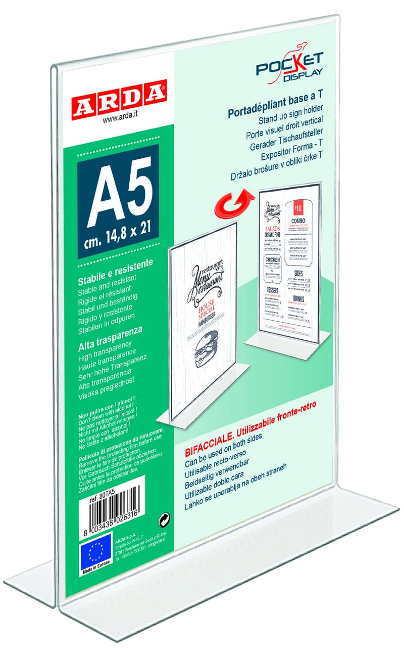 Portadepliant base a T - formato A5