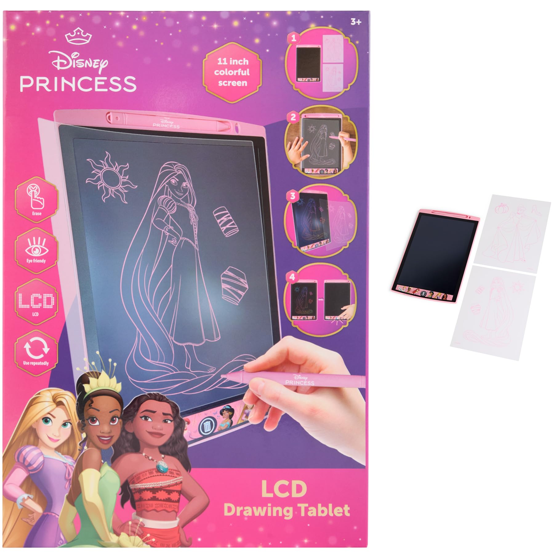 Canenco - Disney Prinses LCD Tekenbord Regenboog