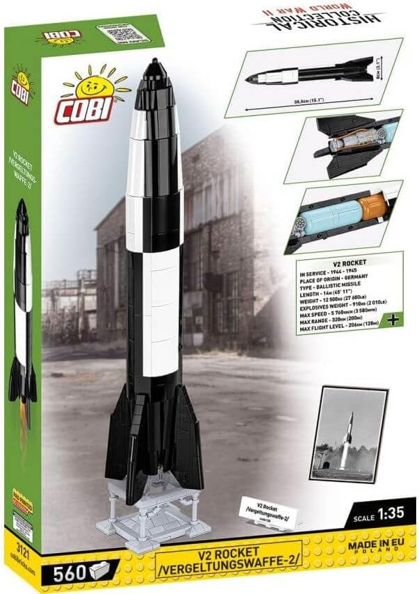 COBI 3121 - Vergeltungswaffe-2 V2 Rocket, 1:35 scale, World War II Historical Collection