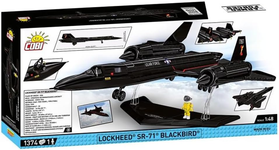 COBI Lockheed SR-71 Blackbird, US Military Aircraft, 1:48, 1374 Parts Kit