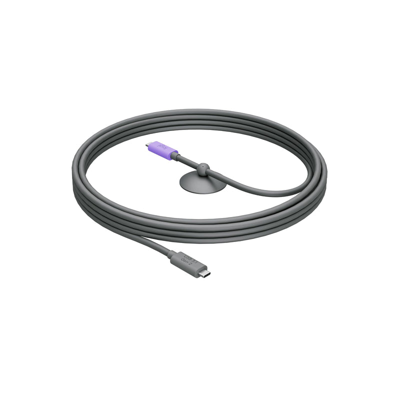 Logitech Cavo USB Active | Connessione BYOD a cavo singolo con MeetUp 2 | Accessorio per videoconferenze per sale di piccole dimensioni - Grafite