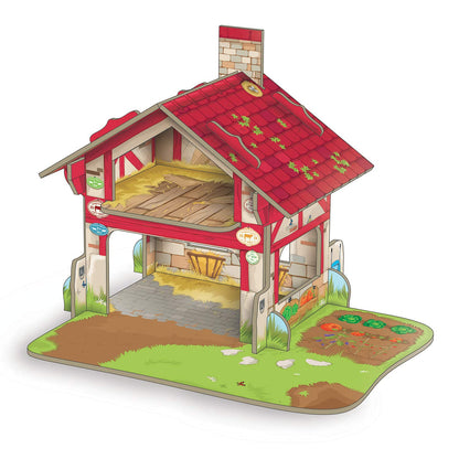 Papo Mini 33108 Farm Mini Cardboard Environment, Multicolour