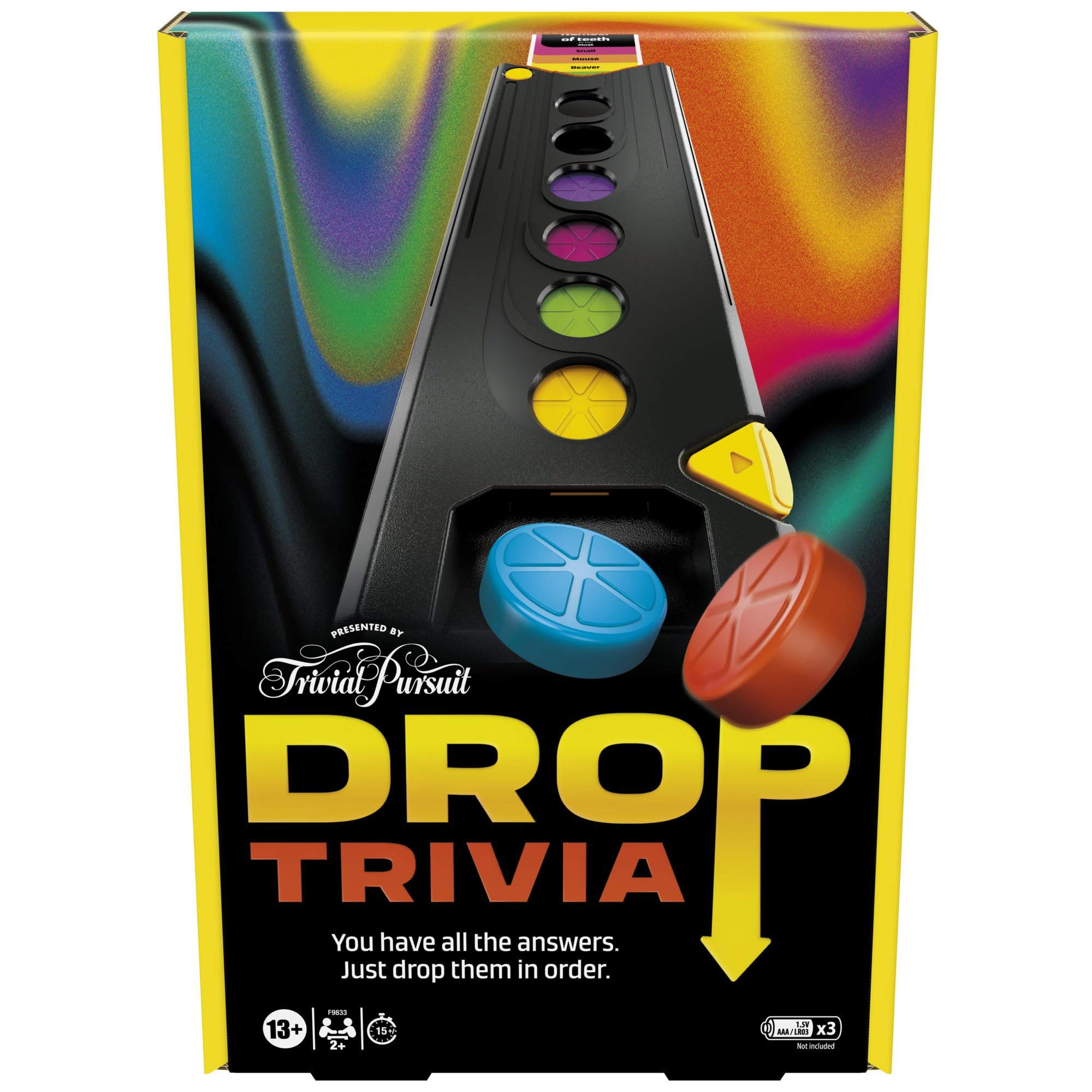 Drop Trivia Game, Electronic Party Board Game from Trivial Pursuit - English Version