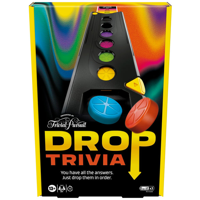 Drop Trivia Game, Electronic Party Board Game from Trivial Pursuit - English Version