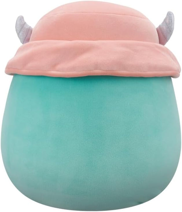 Squishmallows Original 12-Inch Yollie the Mint Yeti with Bucket Hat