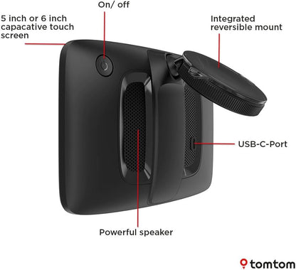 TomTom Car Sat Nav GO Classic 2nd (6 inch, with Traffic information, speed cam alert trial, Europe Map updates included, updates via WiFi, Moving Lane Guidance, integrated reversible mount)