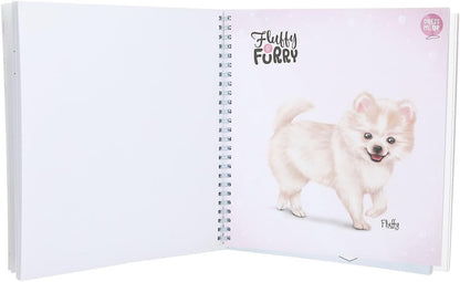 Depesche TOPModel 13218 Create Your Doggy Colouring Book with 40 Pages for Designing Dogs Motifs Includes 5 Sticker Sheets Multi-Coloured
