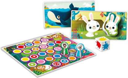 Clementoni - Sapientino Parents and Puppies 2 Years, Flashcard, Flashcards for Children, Montessori Game, Getting to Know the Animals, Shaped Cards, Italian, Made in Italy, 16852, Multi-Colour