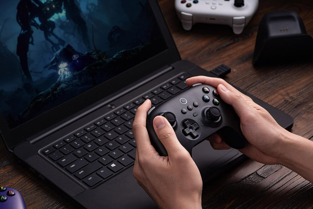 8Bitdo Ultimate 2.4G Wireless Controller, Hall Effect Joystick Update, Gaming Controller with Charging Dock for PC, Android, Steam Deck & Apple (Black