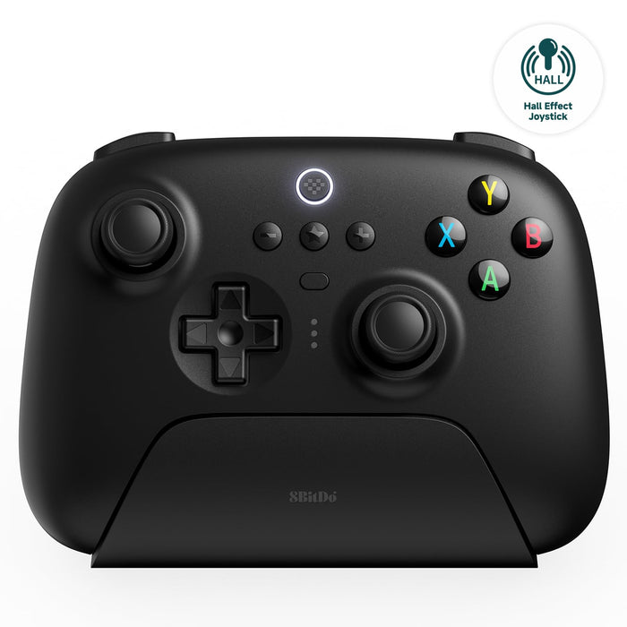 8Bitdo Ultimate 2.4G Wireless Controller, Hall Effect Joystick Update, Gaming Controller with Charging Dock for PC, Android, Steam Deck & Apple (Black