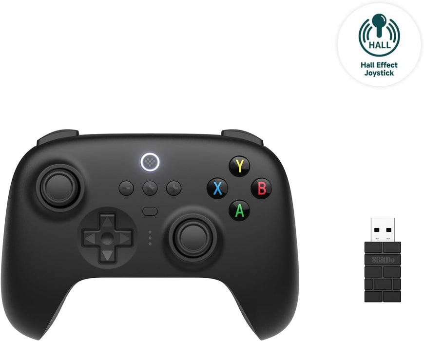 8Bitdo Ultimate 2.4G Wireless Controller, Hall Effect Joystick Update, Gaming Controller with Charging Dock for PC, Android, Steam Deck & Apple (Black