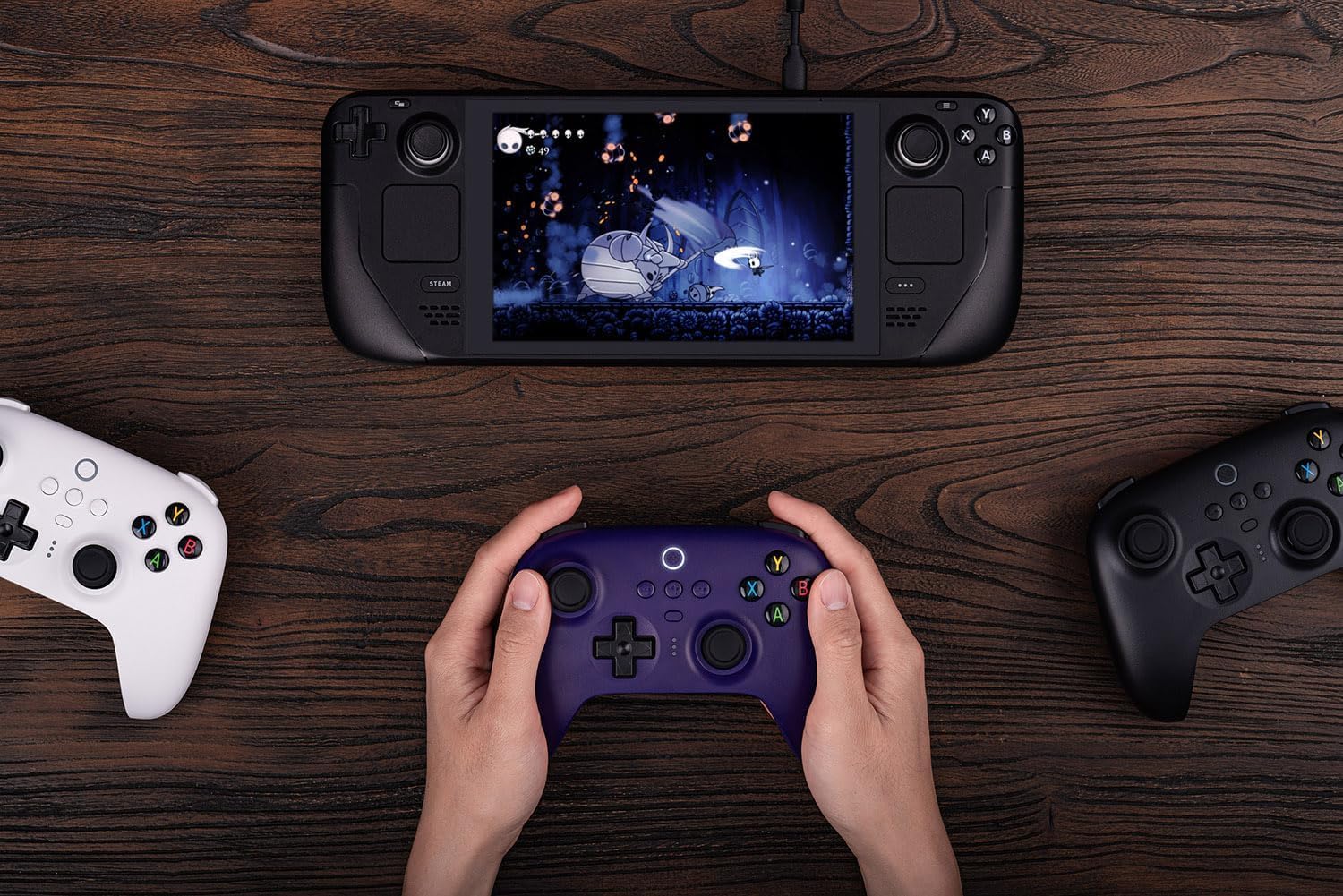 8Bitdo Ultimate 2.4G Wireless Controller, Hall Effect Joystick Update, Gaming Controller with Charging Dock for PC, Android, Steam Deck & Apple (Purple