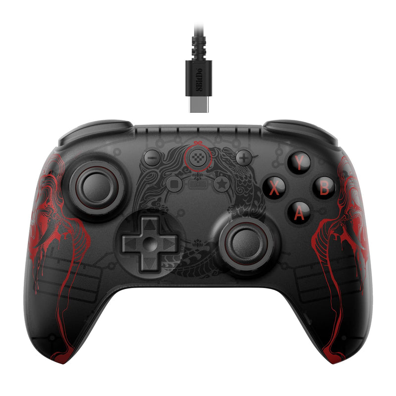 8Bitdo Ultimate 2C Wired Controller for Windows PC and Android, with Hall Effect Joysticks and Hall Triggers, 1000Hz Polling Rate, and Remappable L4/R4 Bumpers - Black Myth: Wukong