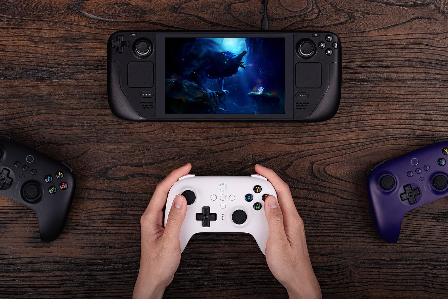 8Bitdo Ultimate 2.4G Wireless Controller, Hall Effect Joystick Update, Gaming Controller with Charging Dock for PC, Android, Steam Deck & Apple (White