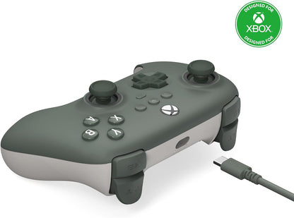8Bitdo Ultimate C Wired Controller for Xbox, RGB Lighting Fire Ring and Hall Effect Joysticks, Compatible with Xbox Series X|S, Xbox One, Windows 10/11 - Officially Licensed (Dark Green