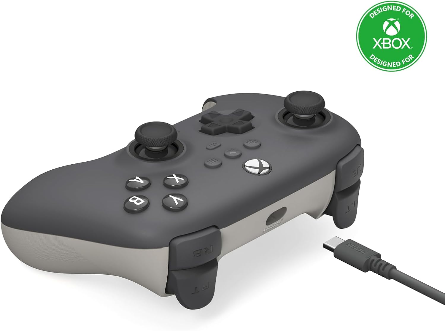 8Bitdo Ultimate C Wired Controller for Xbox, RGB Lighting Fire Ring and Hall Effect Joysticks, Compatible with Xbox Series X|S, Xbox One, Windows 10/11 - Officially Licensed (Dark Gray