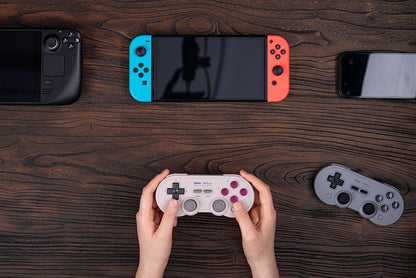 8BitDo SN30 Pro Bluetooth Controller, Hall Effect Joystick Update, Compatible with Switch, PC, macOS, Android, Steam Deck & Raspberry Pi (G Classic