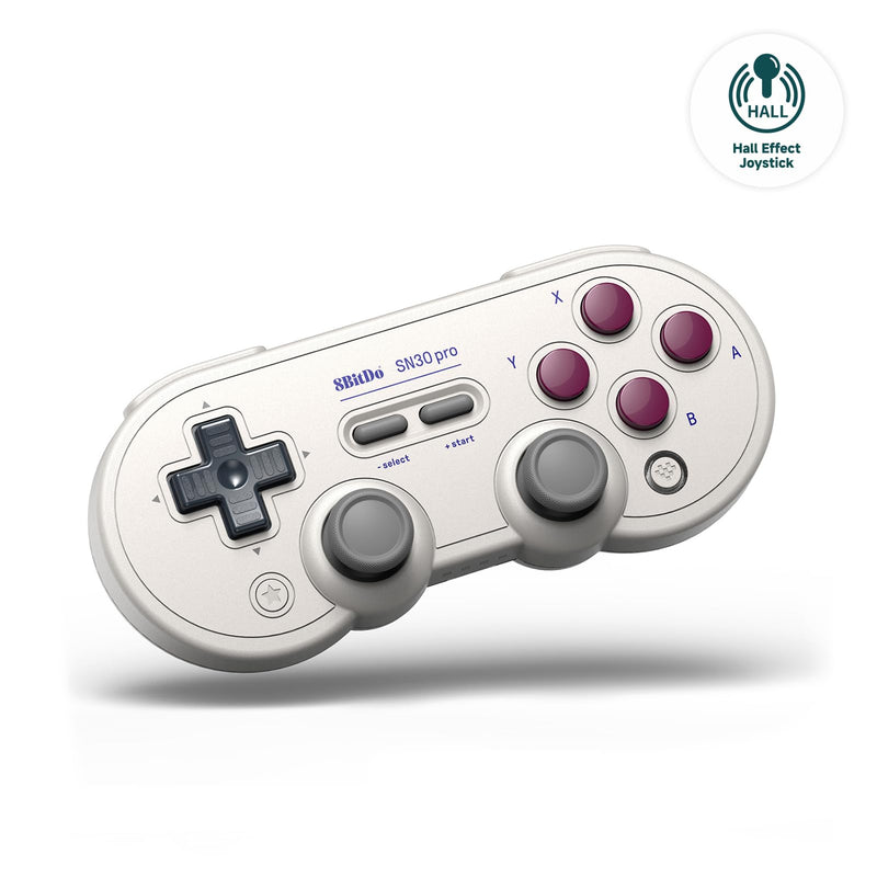 8BitDo SN30 Pro Bluetooth Controller, Hall Effect Joystick Update, Compatible with Switch, PC, macOS, Android, Steam Deck & Raspberry Pi (G Classic