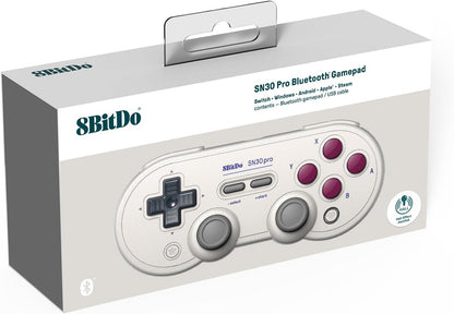 8BitDo SN30 Pro Bluetooth Controller, Hall Effect Joystick Update, Compatible with Switch, PC, macOS, Android, Steam Deck & Raspberry Pi (G Classic