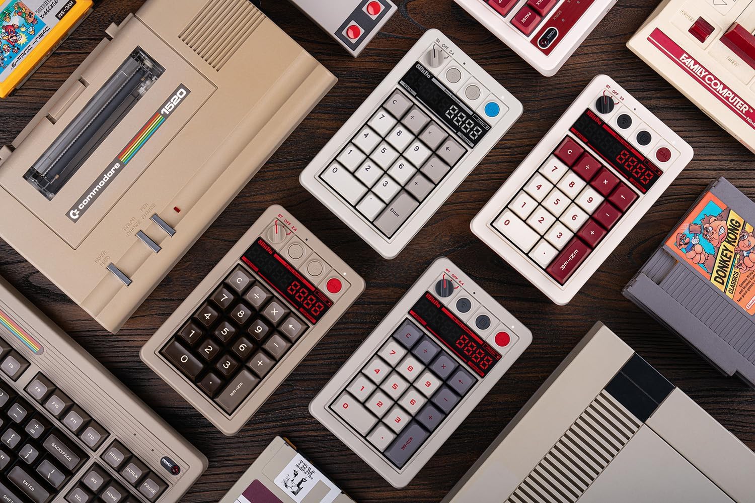 8BitDo Retro 18 Mechanical Numpad, Supports Calculator Mode, Bluetooth/2.4G/Wired Numpad for Windows and Android