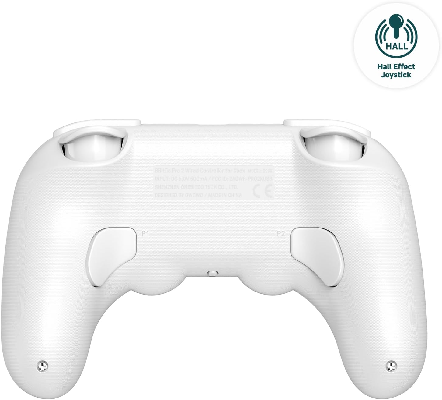 8Bitdo Pro 2 Wired Controller for Xbox, Hall Effect Joystick Update, 3.5mm Audio Jack, Compatible with Xbox Series X|S, Xbox One, Windows 10/11 - Officially Licensed (White