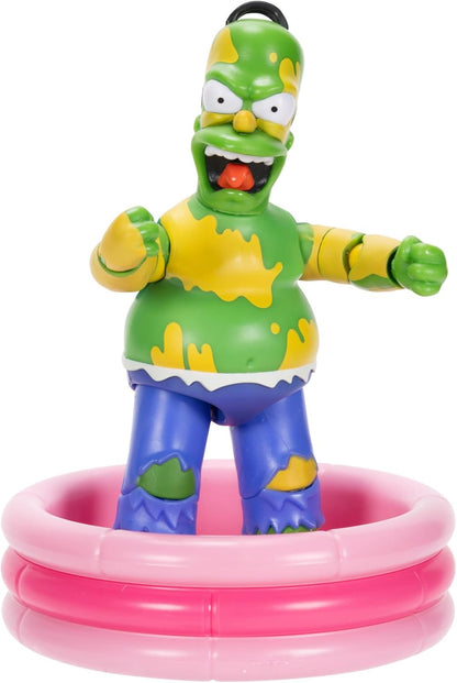 The Simpsons Furious Homer 12.7cm Premium Collector's Action Figure by JAKKS Pacific, Includes Accessories and Breakable Fence, Smashing Arm Action, Fully Articulated