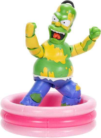 The Simpsons Furious Homer 12.7cm Premium Collector's Action Figure by JAKKS Pacific, Includes Accessories and Breakable Fence, Smashing Arm Action, Fully Articulated