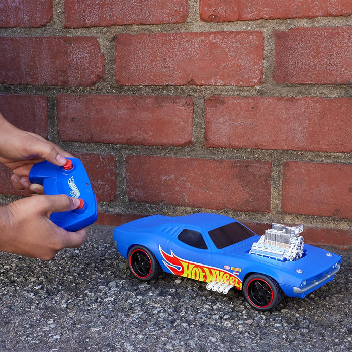 Hot Wheels Toy Car, 1:16 Scale RC Rodger Dodger Remote-Control Vehicle, Special 50th Anniversary Edition