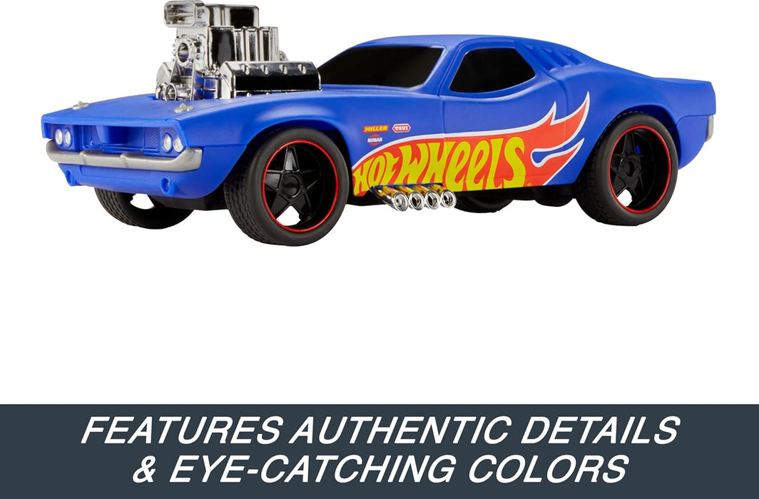 Hot Wheels Toy Car, 1:16 Scale RC Rodger Dodger Remote-Control Vehicle, Special 50th Anniversary Edition