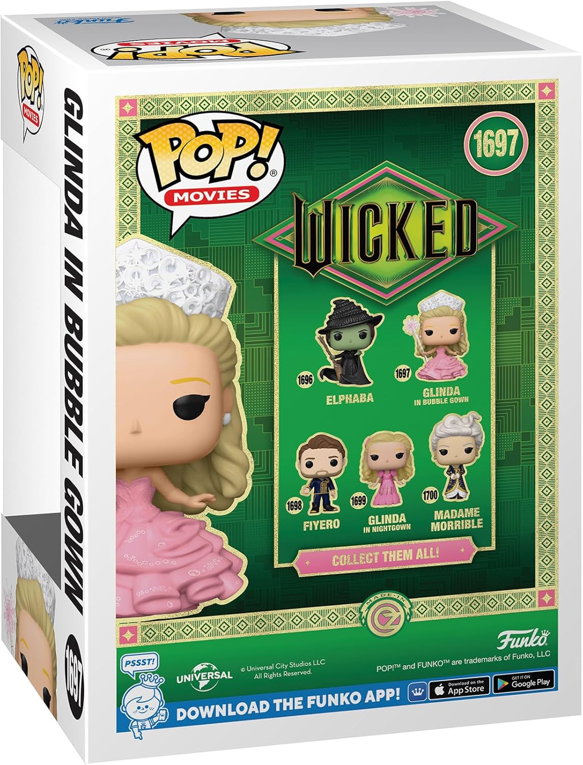 Funko Pop! Movies: Wicked - Glinda in Bubble Gown - Collectable Vinyl Figure - Gift Idea - Official Merchandise - Toys for Kids & Adults - Movies Fans - Model Figure for Collectors and Display
