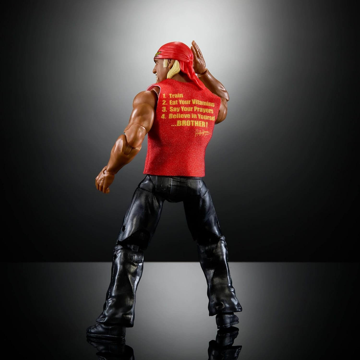 WWE Mattel Elite Collection Action Figure & Accessories, Premium Live Event Hulk Hogan Set, Wrestlemania with Howard Finkel Build-A-Figure Parts