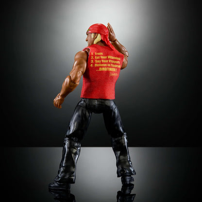WWE Mattel Elite Collection Action Figure & Accessories, Premium Live Event Hulk Hogan Set, Wrestlemania with Howard Finkel Build-A-Figure Parts