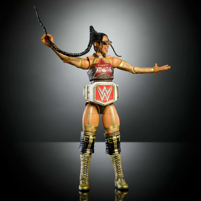 WWE Mattel Elite Collection Action Figure & Accessories, Premium Live Event Bianca Belair Set, Wrestlemania with Howard Finkel Build-A-Figure Parts