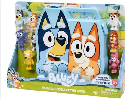 moose toys Bluey Storage Case with 8 Toy Figures - Playset