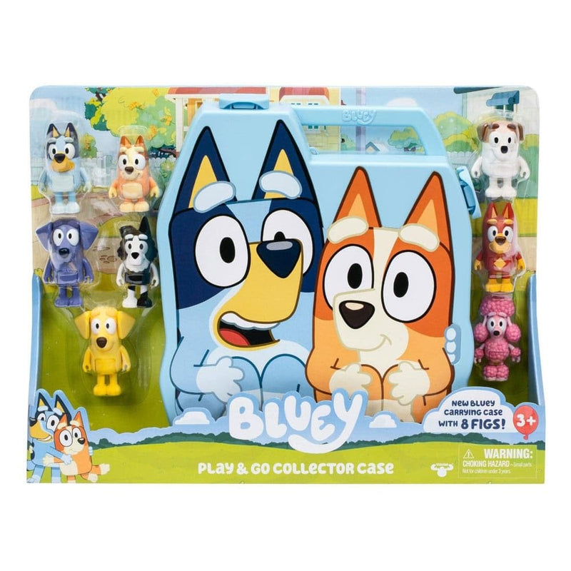 moose toys Bluey Storage Case with 8 Toy Figures - Playset