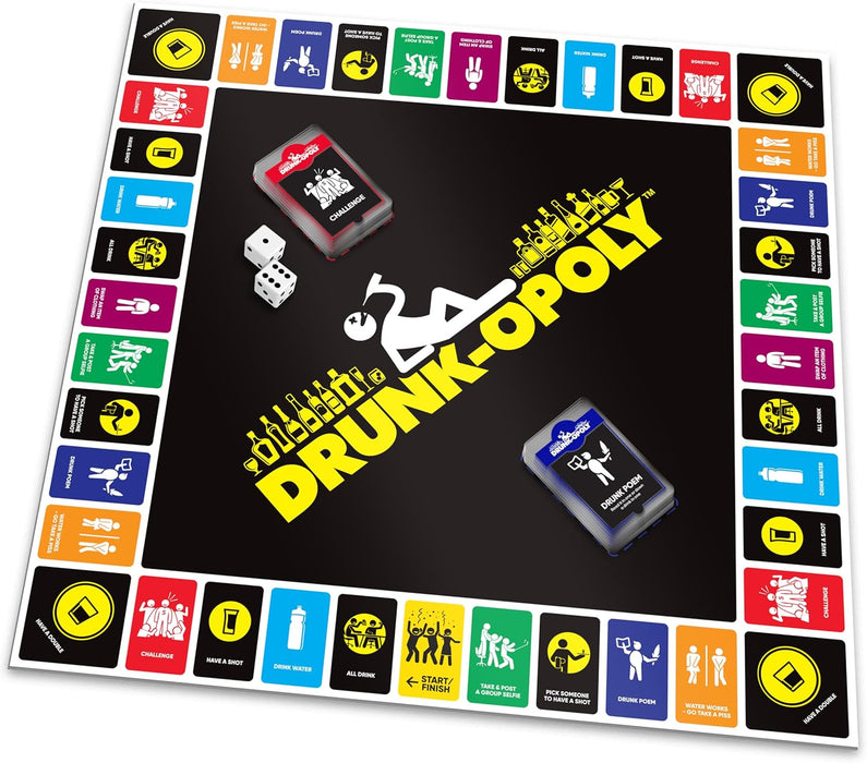 IMAGINATION GAMING Drunk-opoly Adult Board Drinking Game, Outrageous and Messed Up Challenges, Dares, Remote Home Entertainment, Friends, Family, Potential Regrets the Next Morning