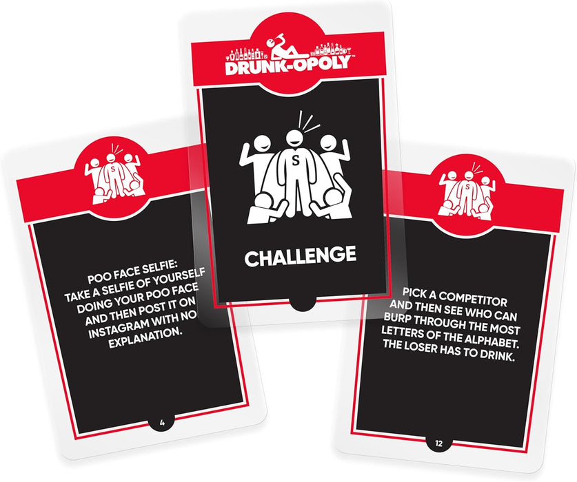 IMAGINATION GAMING Drunk-opoly Adult Board Drinking Game, Outrageous and Messed Up Challenges, Dares, Remote Home Entertainment, Friends, Family, Potential Regrets the Next Morning