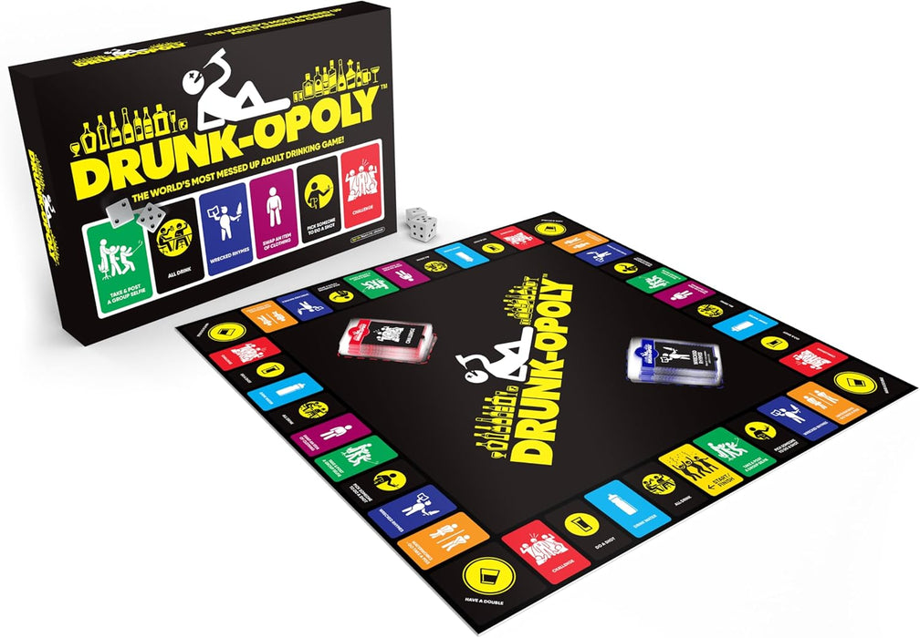 IMAGINATION GAMING Drunk-opoly Adult Board Drinking Game, Outrageous and Messed Up Challenges, Dares, Remote Home Entertainment, Friends, Family, Potential Regrets the Next Morning