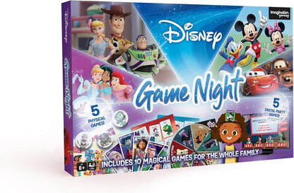 Disney Game Night: 10-in-1 Family-Friendly Board Game Collection with Beloved Characters and Exciting Gameplay for Kids 6 and Up
