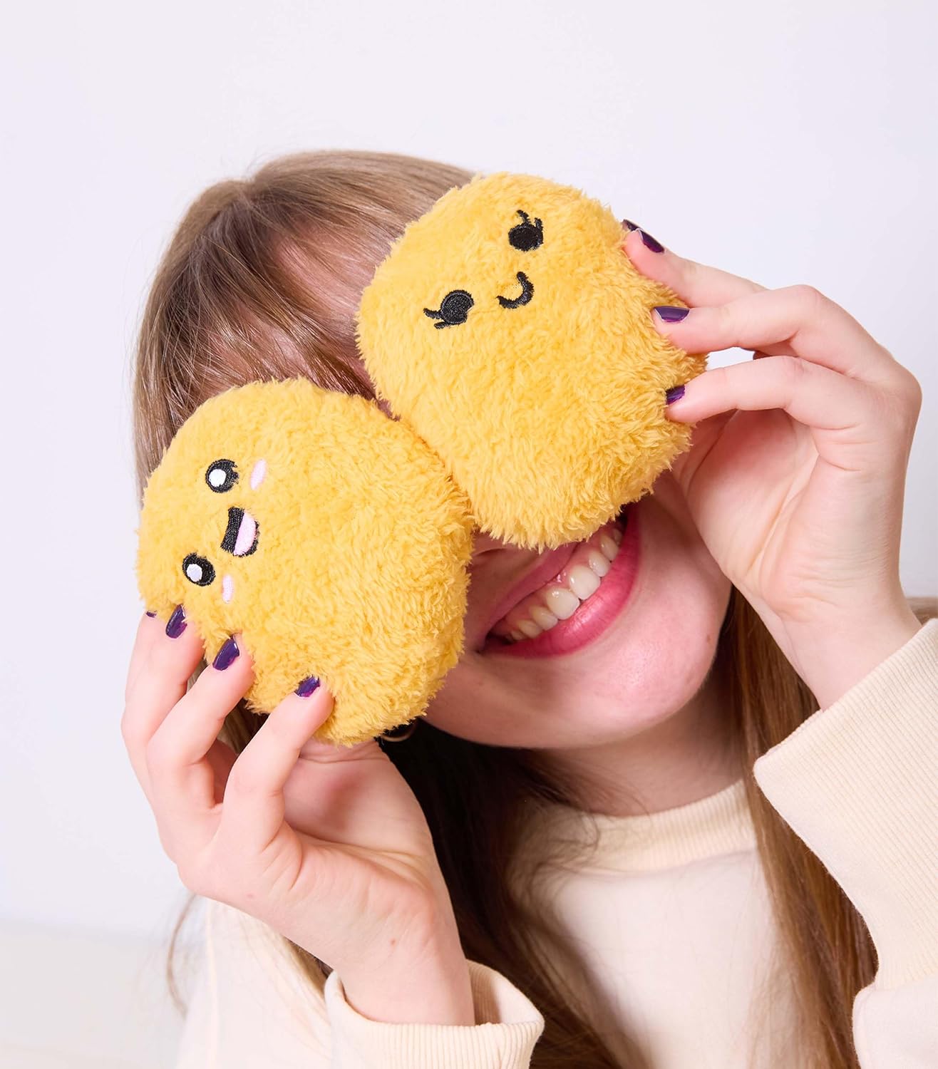 Relatable, peluche e peluche a forma di crocchette di pollo con supporto emotivo, ottima idea regalo per persone care di tutte le età, include 5 peluche con cestino per il trasporto